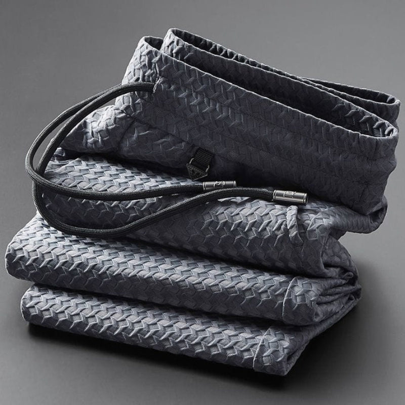 Elegant men's premium jacquard lounge set, perfect for stylish home comfort.