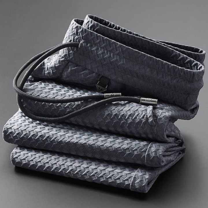 Elegant men's premium jacquard lounge set, perfect for stylish home comfort.
