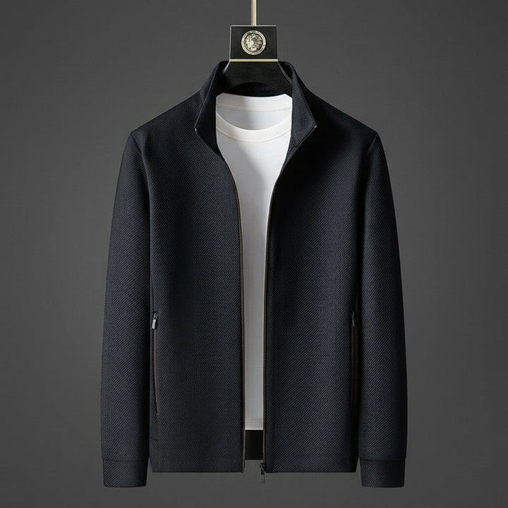 Stylish men's two-piece tracksuit with a comfortable zip-up jacket and fashionable tapered joggers.
