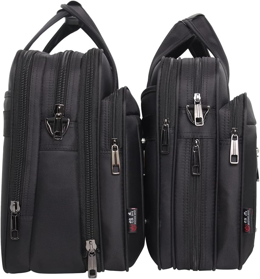 Durable canvas men's business tote bag, perfect for laptops & office essentials.
