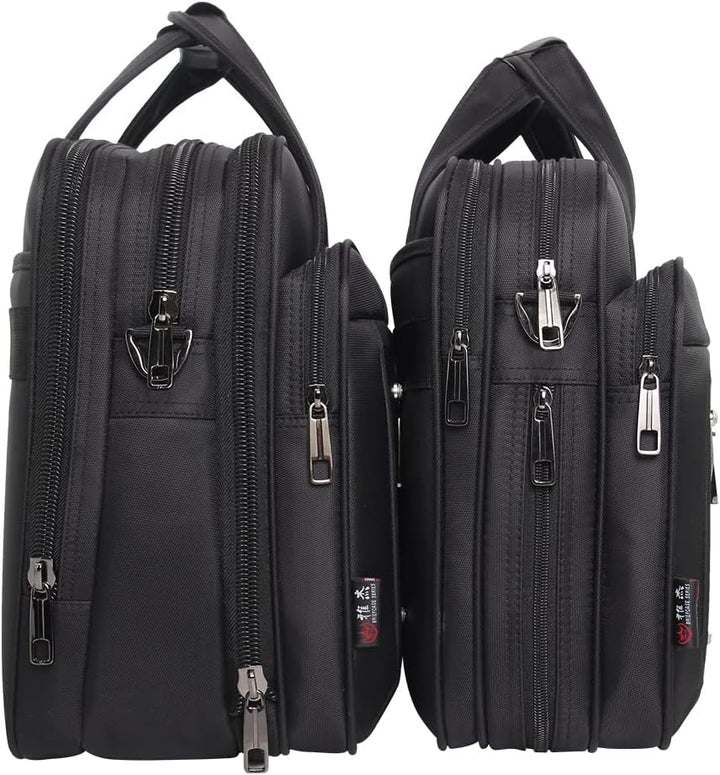 Durable canvas men's business tote bag, perfect for laptops & office essentials.