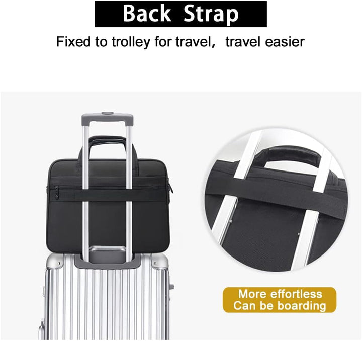 Elegant men's canvas business tote, combining professional style with laptop protection.