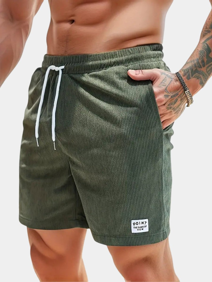 Men's quick-dry elastic waist swim trunks, ideal for beach, pool, and summer vacations.