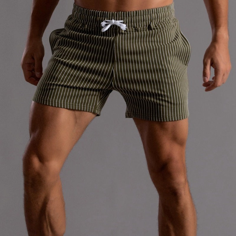 Stylish men's swimwear, quick-drying ripstop design for modern summer fashion.