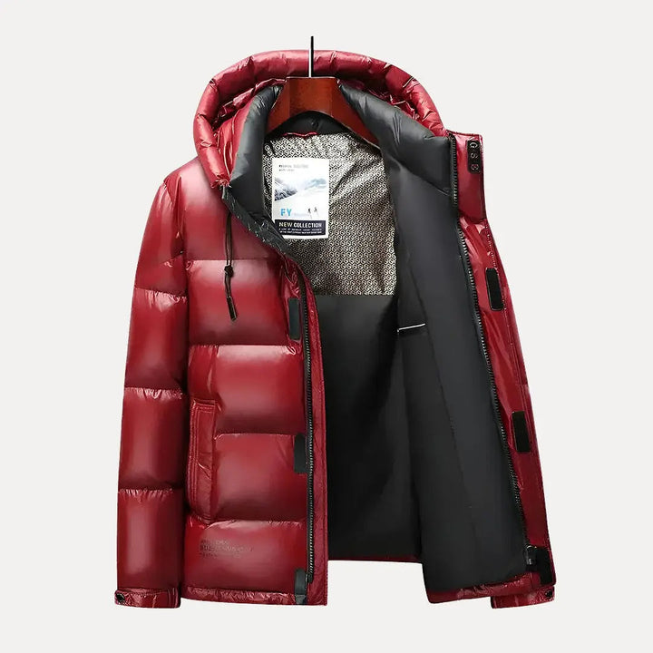 Men's quilted hooded puffer jacket for ultimate winter warmth and cold weather protection.