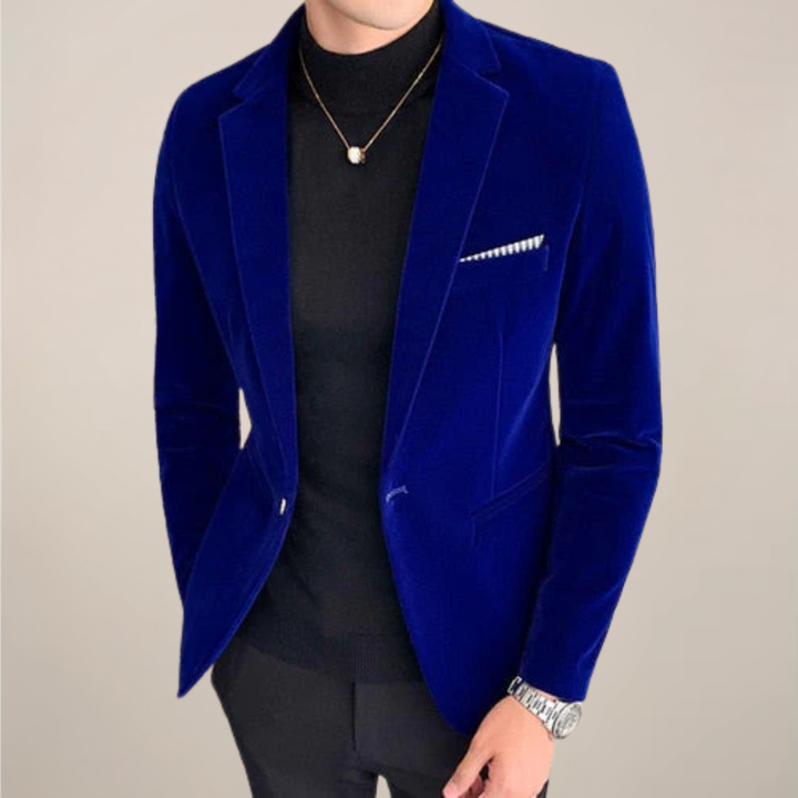 Elegant men's tailored formal blazer, sophisticated evening jacket for special occasions, formal wear & autumn fashion.