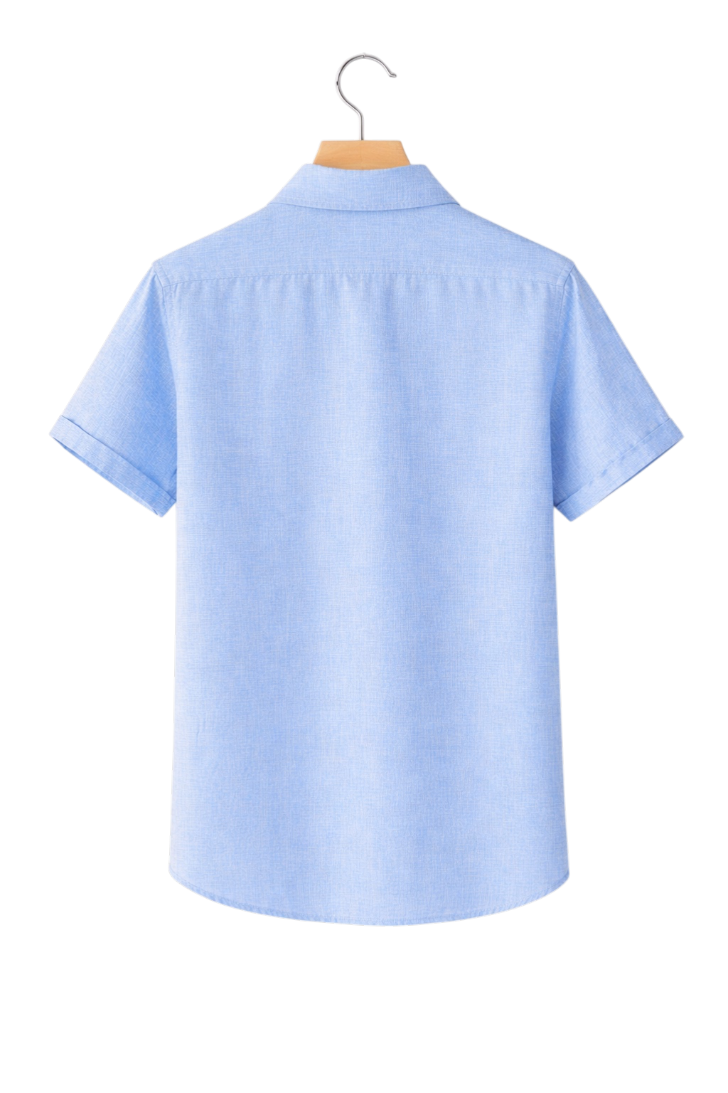 Men's warm-weather button-up shirt, ideal for a relaxed summer day or casual outing. Refined style.
