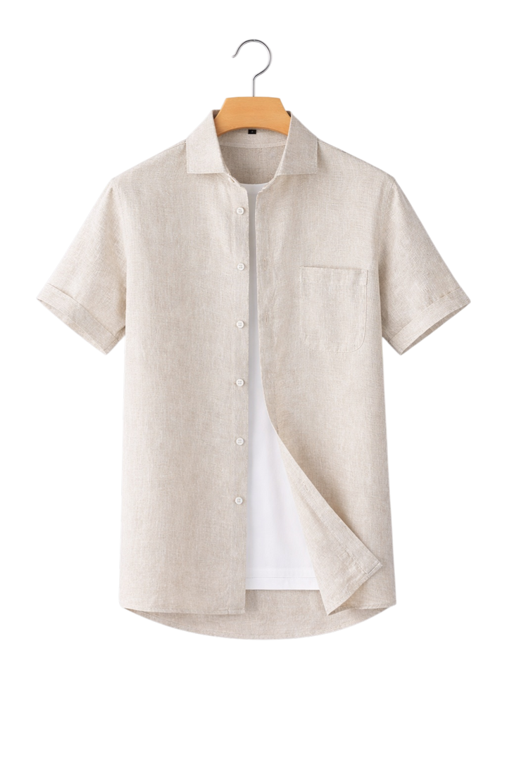 Casual men's summer shirt, a versatile button-up with a refined look for warm-weather fashion.
