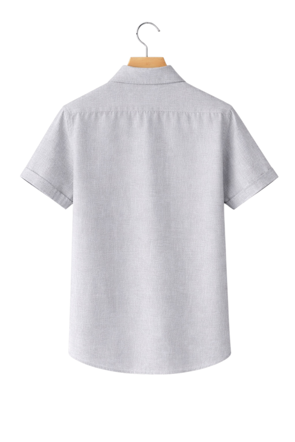 Versatile men's collared button-up shirt, great for warm weather & relaxed summer outfits.
