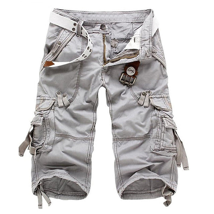 Stylish men's cargo shorts, relaxed fit & multi-pocket, ideal for outdoor adventures & summer casual.