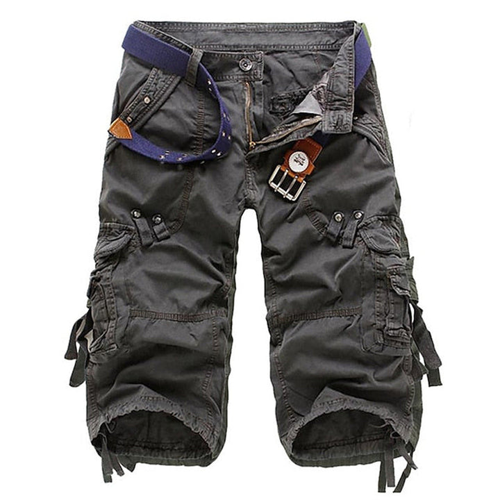 Durable men's relaxed fit cargo shorts, multi-pocket design, ideal for casual outdoor spring & summer activities.