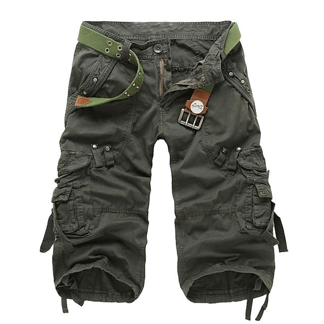 Versatile men's multi-pocket cargo shorts, relaxed fit, excellent for everyday casual or warm weather outdoor use.