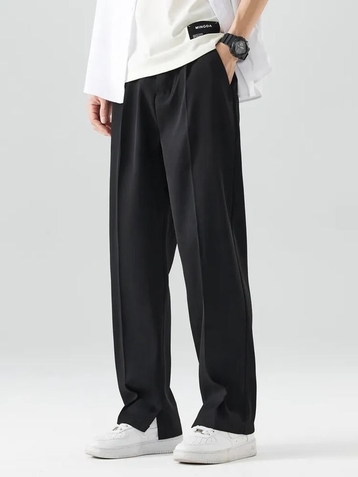 Stretch men's relaxed fit casual pants, offering ultimate comfort for everyday wear and athletic movement.