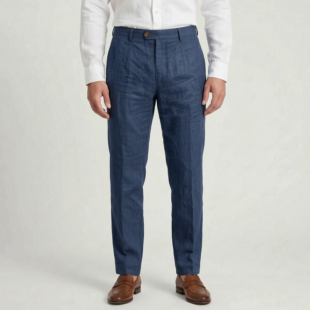 Versatile men's relaxed fit office pants, comfortable for both work & casual outings. Mens fashion.
