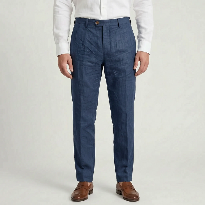 Versatile men's relaxed fit office pants, comfortable for both work & casual outings. Mens fashion.
