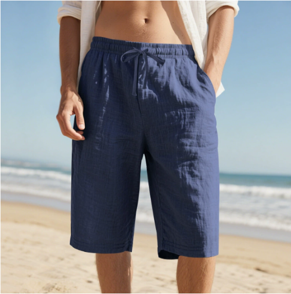 Essential men's relaxed fit chino shorts with drawstring, offering ultimate comfort for any casual summer outing.