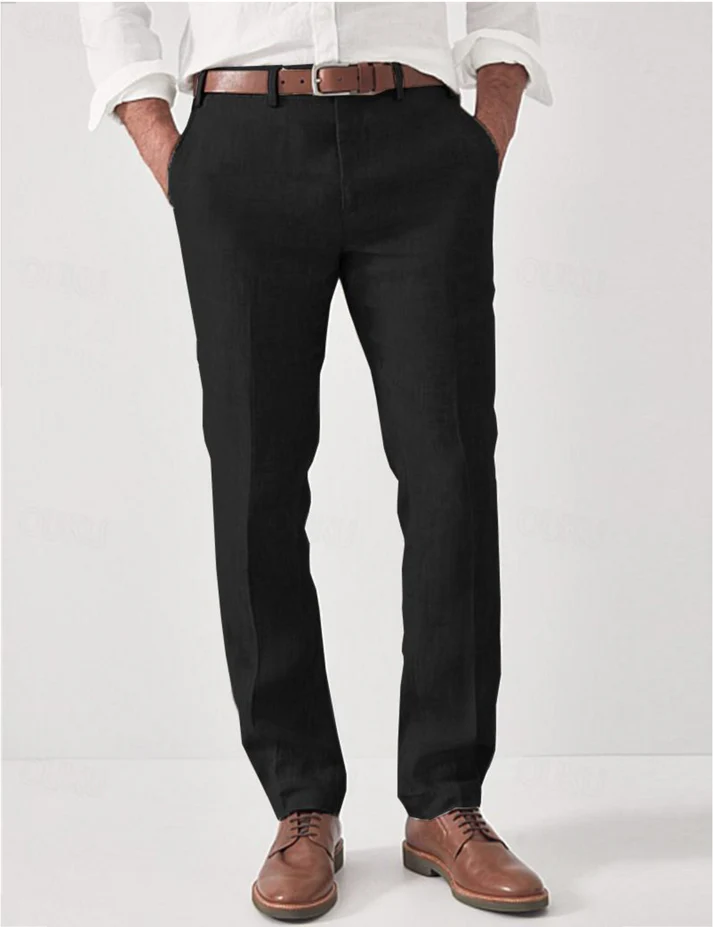 Stylish men's casual harem pants with elastic waist, ideal for summer, everyday wear, or streetwear fashion.