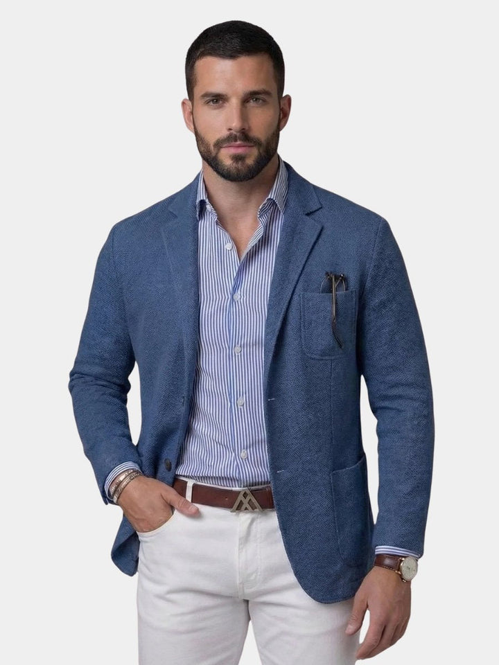 Men's relaxed fit lightweight blazer jacket, perfect for summer casual & smart-casual outfits.