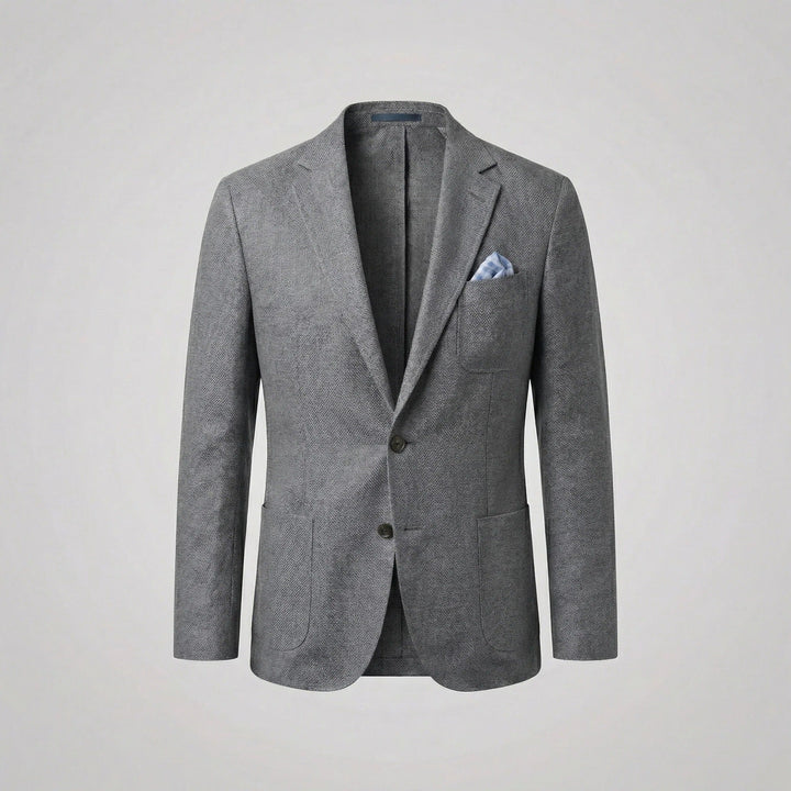 Modern men's relaxed fit lightweight blazer jacket, a must-have for summer outerwear fashion.