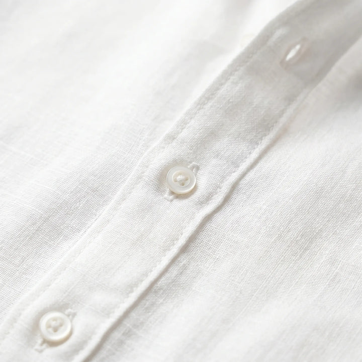 Lightweight & breathable men's relaxed fit long-sleeve shirt. Comfortable button-up for summer & travel.
