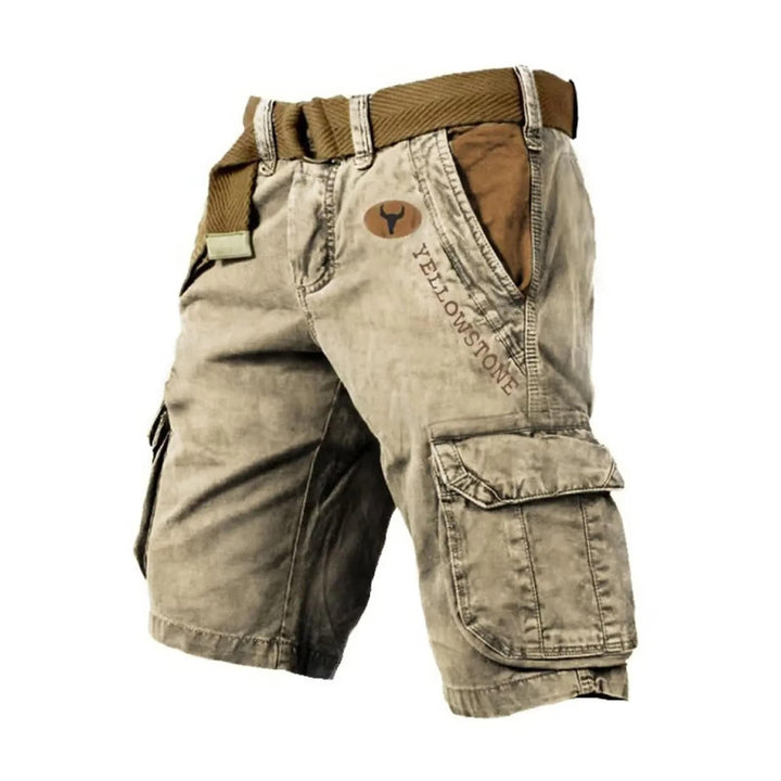 Durable men's cargo shorts with multiple pockets, perfect for outdoor activities and utility.