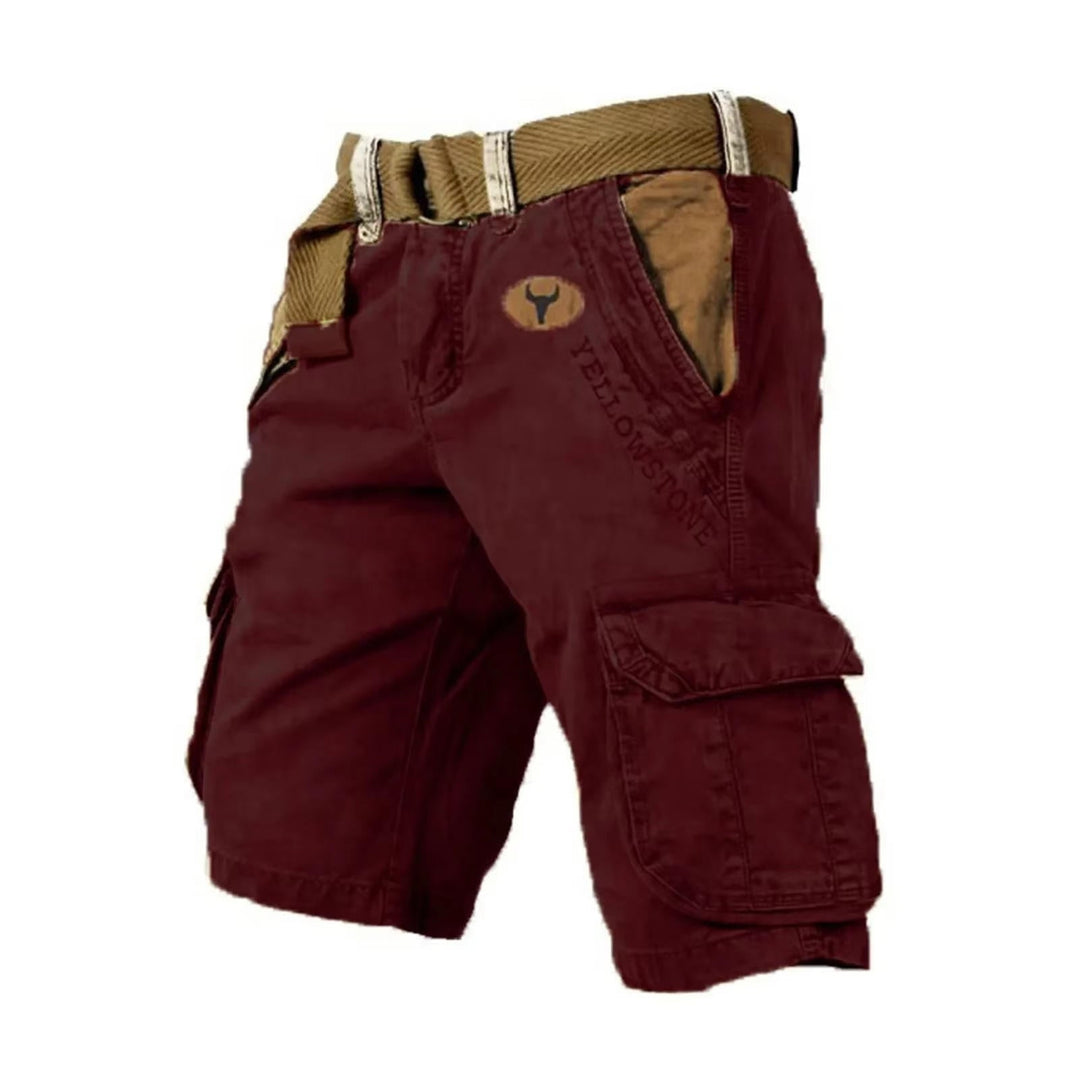 Men's durable utility cargo shorts, designed with multiple pockets and a relaxed fit for summer comfort.