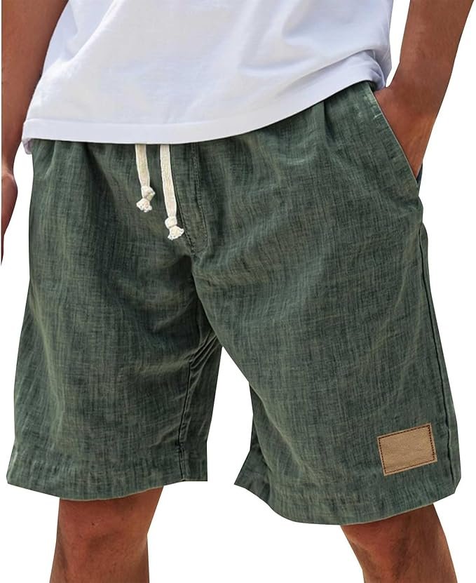 Men's relaxed fit summer shorts, essential comfortable vacation apparel for beach & casual outings.