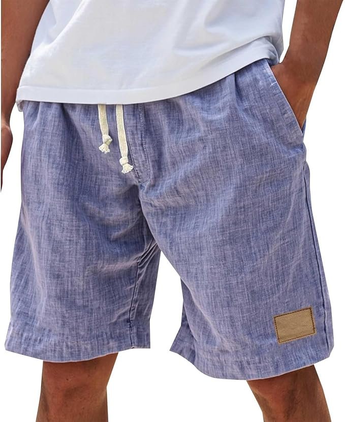 Men's relaxed fit summer shorts with practical pockets, great for casual, beach, and everyday use.