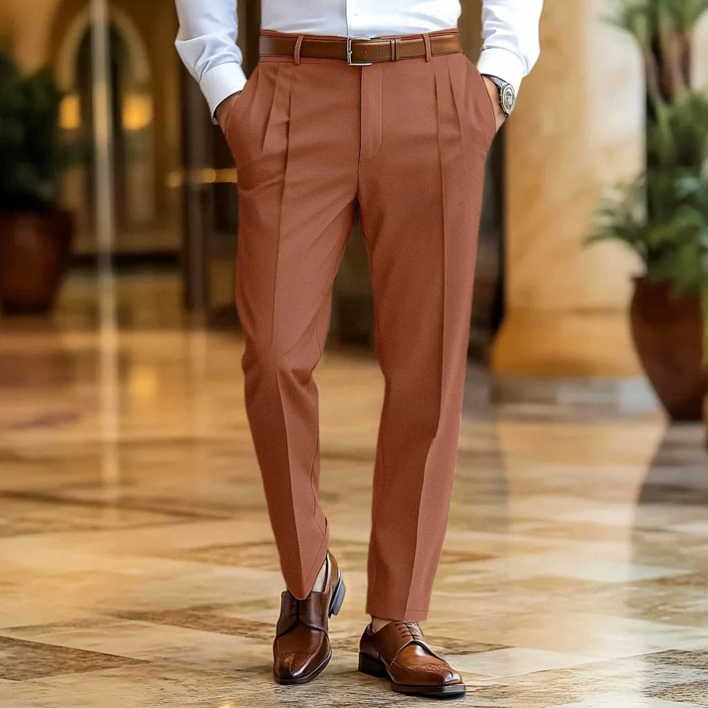 Lightweight men's summer pants, relaxed fit for ultimate breathable comfort. Great for casual or smart casual wear.