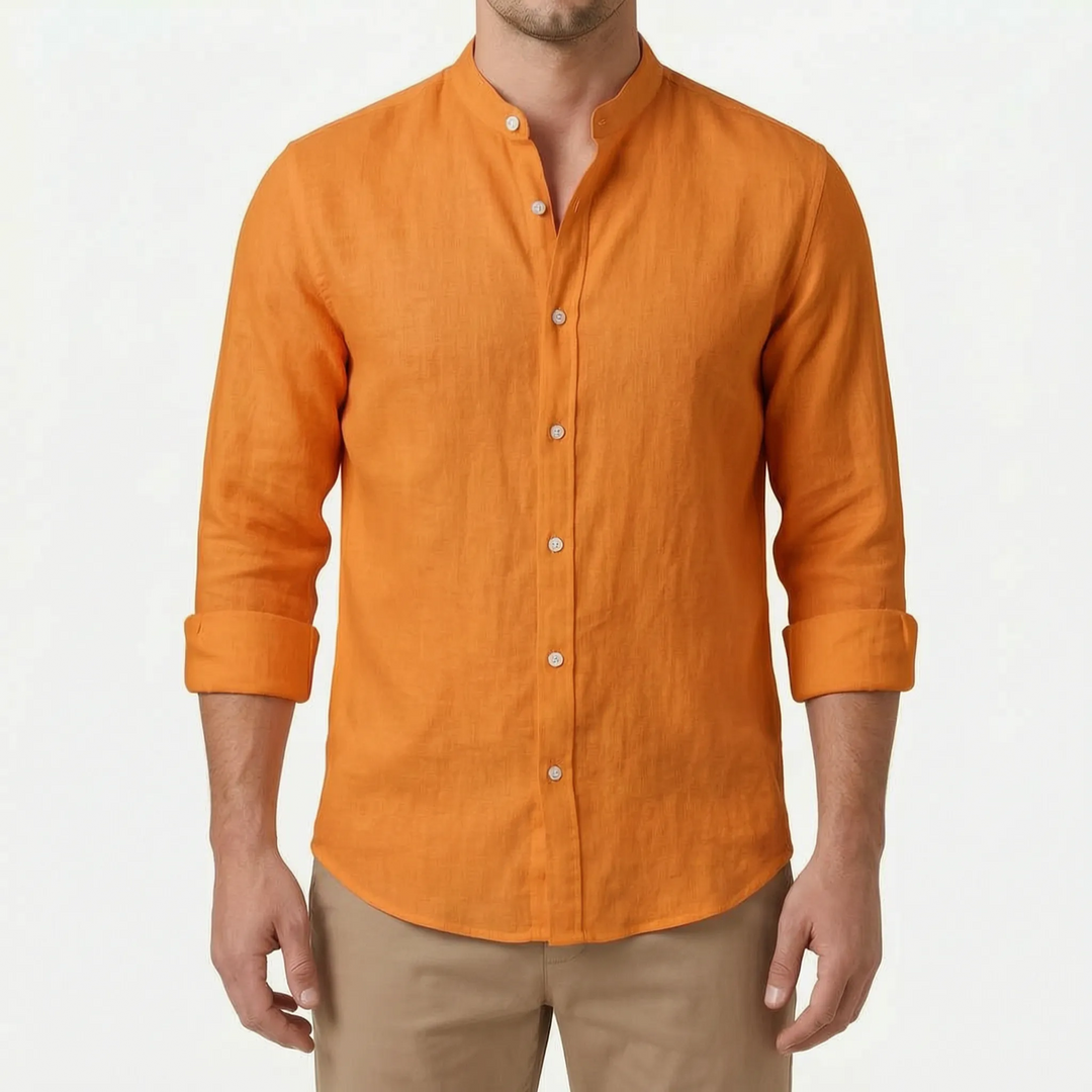 Men's relaxed long-sleeve button-up shirt. Casual, stylish, and perfect for everyday apparel.