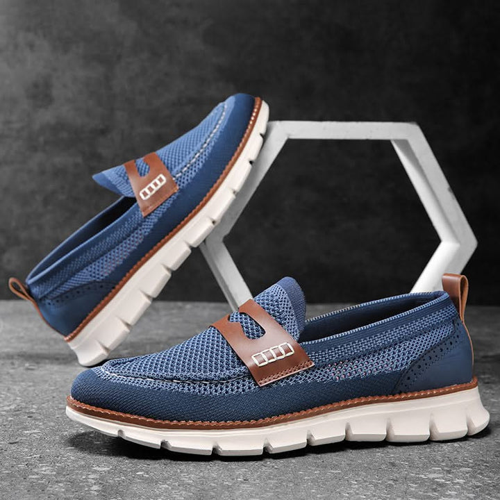 Comfortable men's Ridge loafers with orthopedic support, ideal breathable footwear for all-day wear.