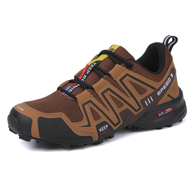 Durable men's trekking shoes, RoverTrail, offering superior grip & support for rugged trails.