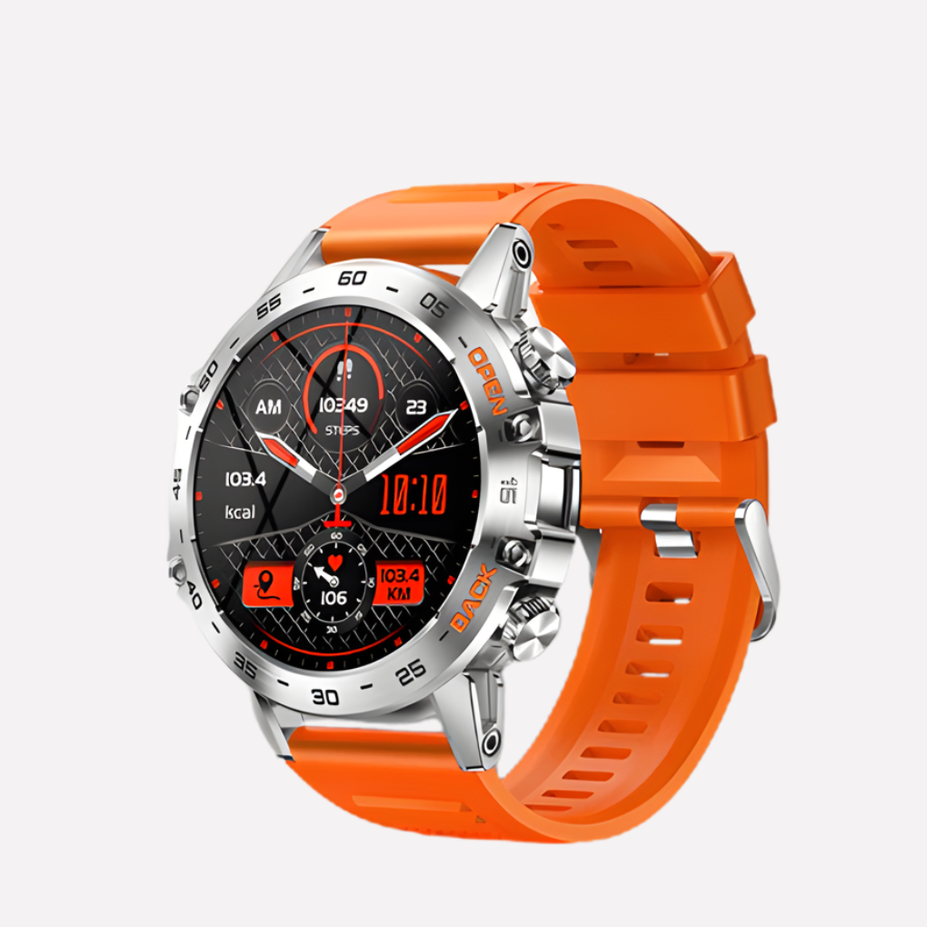 Durable men's smartwatch with GPS. Fitness tracker, health monitor, and connected features for active lifestyles.