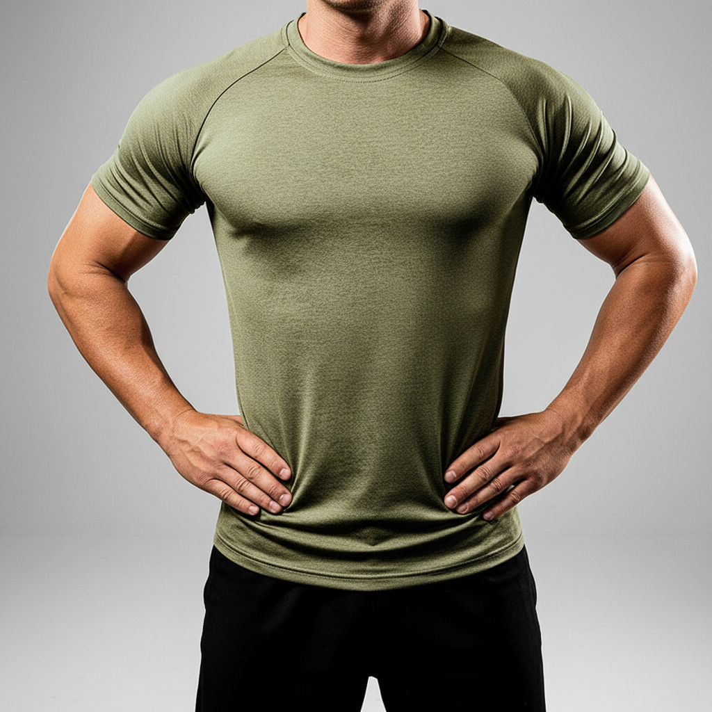 Men's performance tee, short-sleeve, offering superior moisture-wicking and active comfort.