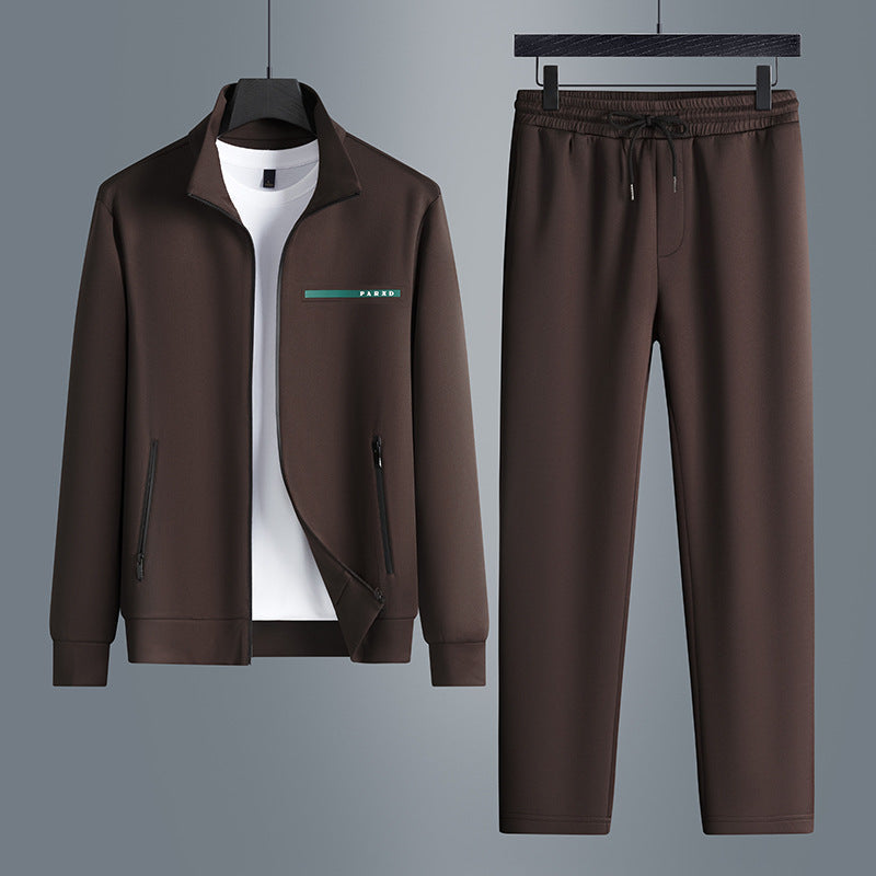 Men's performance wear tracksuit. Comfortable, tailored fit athletic set for active lifestyles & casual fashion.