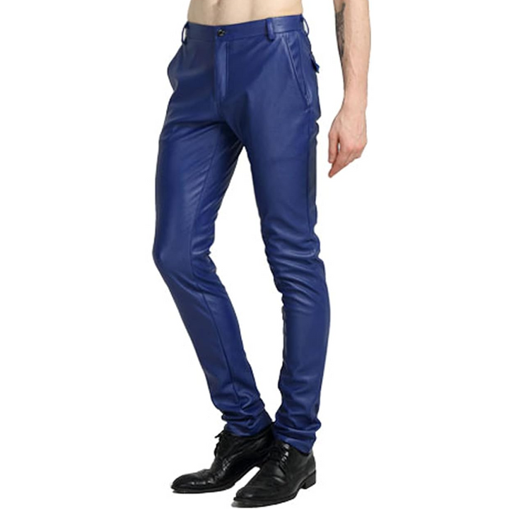 Men's slim fit biker pants for a modern, edgy look. Stylish motorcycle trousers for streetwear fashion.