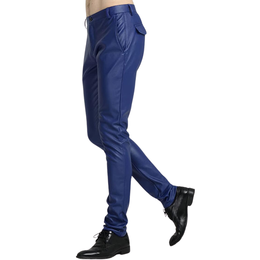 Modern slim fit biker pants for men, perfect for motorcycle enthusiasts & everyday casual style.