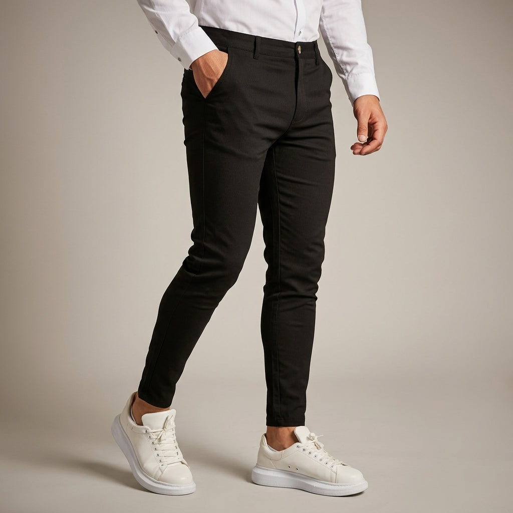 Tailored men's slim fit dress pants for a sleek, modern professional look.