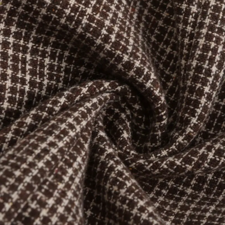 Sophisticated men's double breasted slim fit check blazer, an elegant tailored jacket for fall fashion.