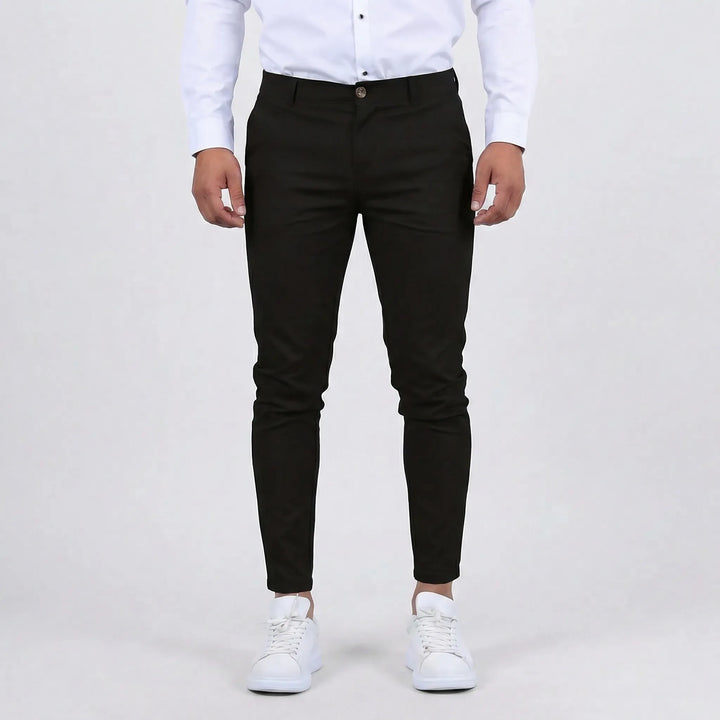Everyday men's slim-fit chinos, comfortable & fashionable for any occasion.
