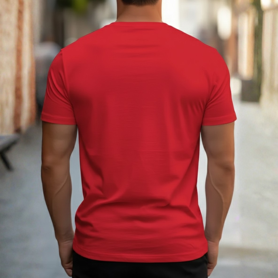 Comfortable men's slim fit crew neck short sleeve tee, perfect for casual style & everyday fashion.