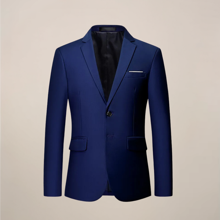 Elevated style men's slim fit blazer, tailored suit jacket for a sharp, modern business look.