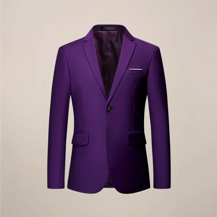 Classic men's slim fit formal blazer, a timeless tailored suit jacket for business & special events.