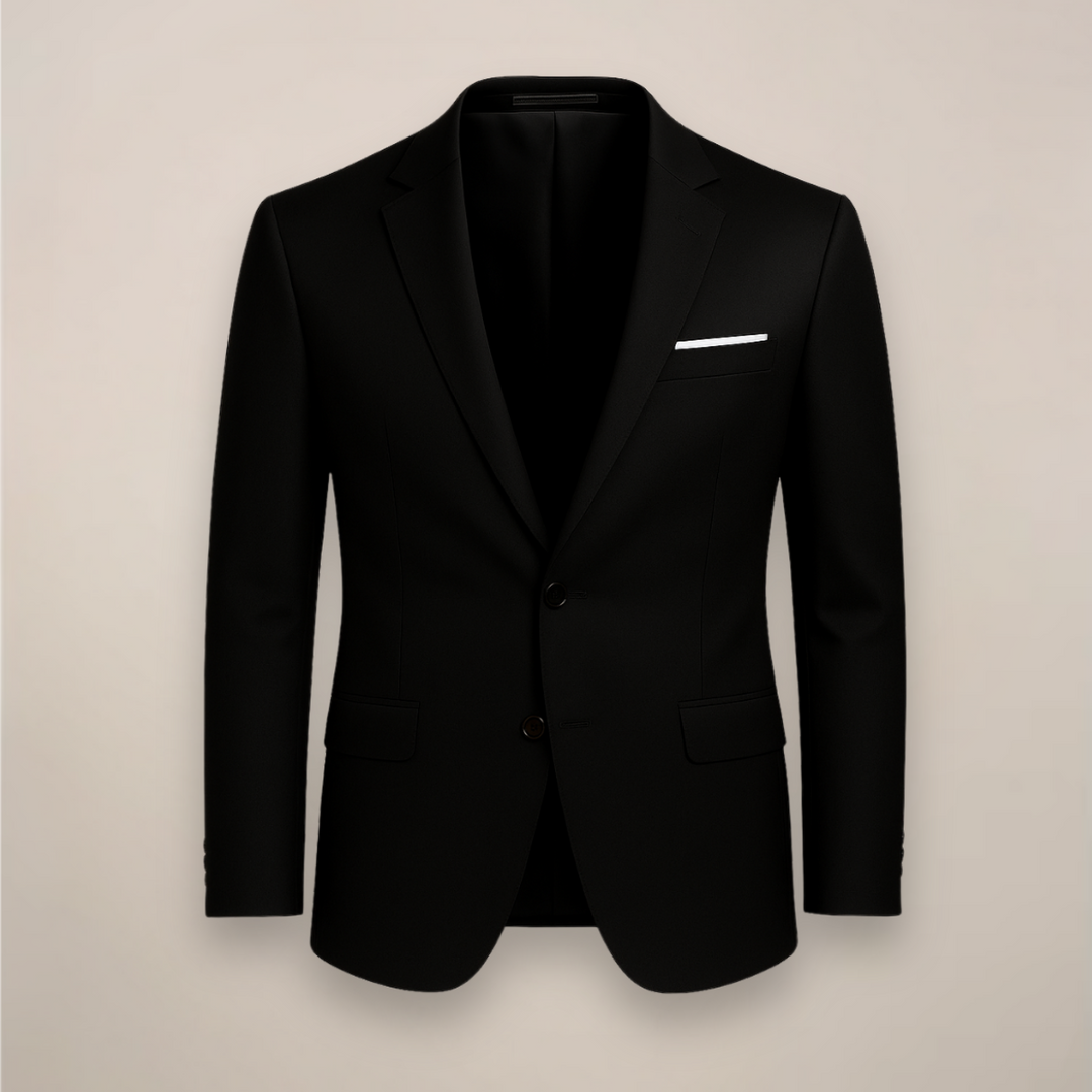 Men's slim fit formal blazer, a modern tailored suit jacket for business, weddings, and upscale events.
