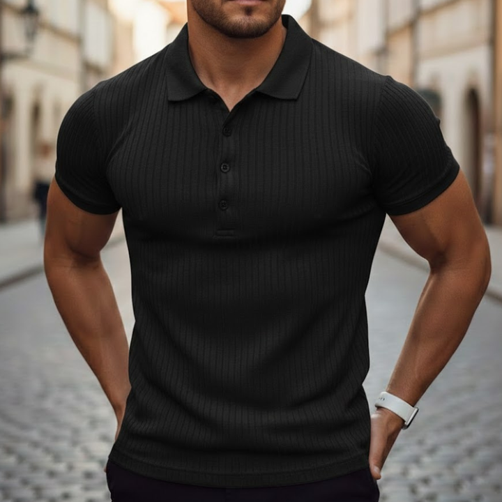 Classic men's short sleeve polo, slim fit. Perfect for casual wear, summer style, and athletic activities.