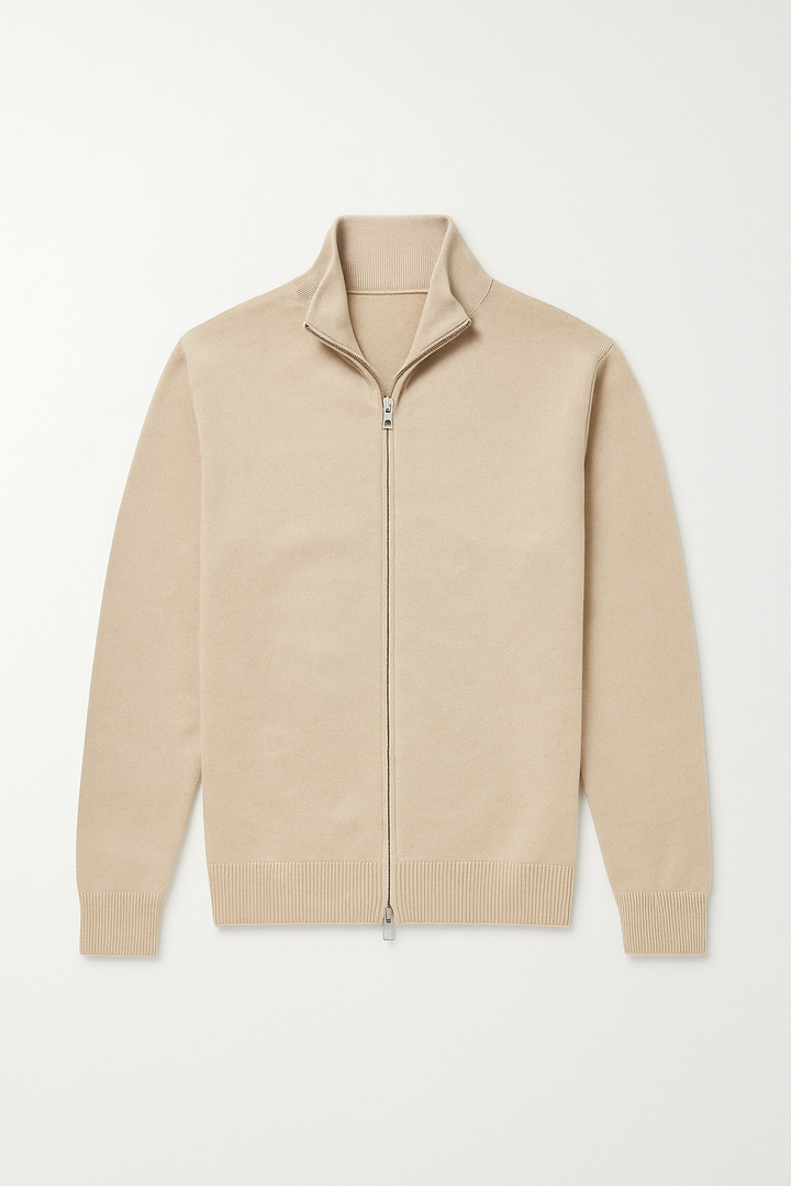 Men's slim fit zip jacket, a modern stand-up collar outerwear piece. Versatile and lightweight for mens fashion.