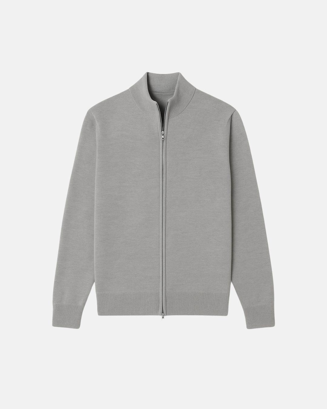 Men's slim fit zip-up jacket with stand-up collar. Modern style, versatile casual outerwear for men.