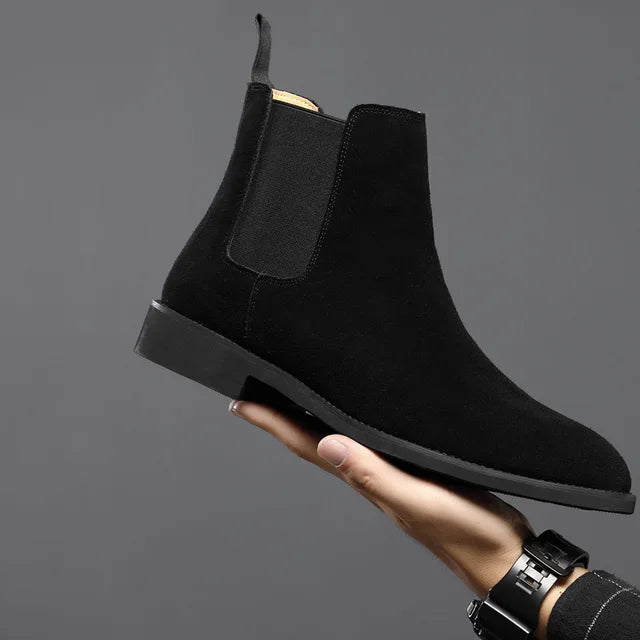 Men's comfortable slip-on Chelsea boots, great for casual outings or dressier events. Versatile ankle boots.