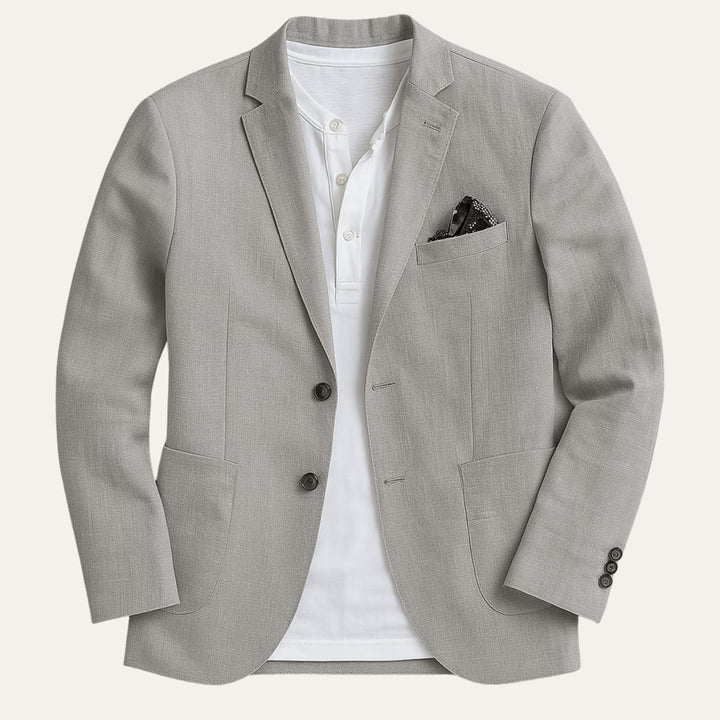 Sophisticated men's smart casual jacket. Elegant tailored blazer for events, business & stylish spring fashion.