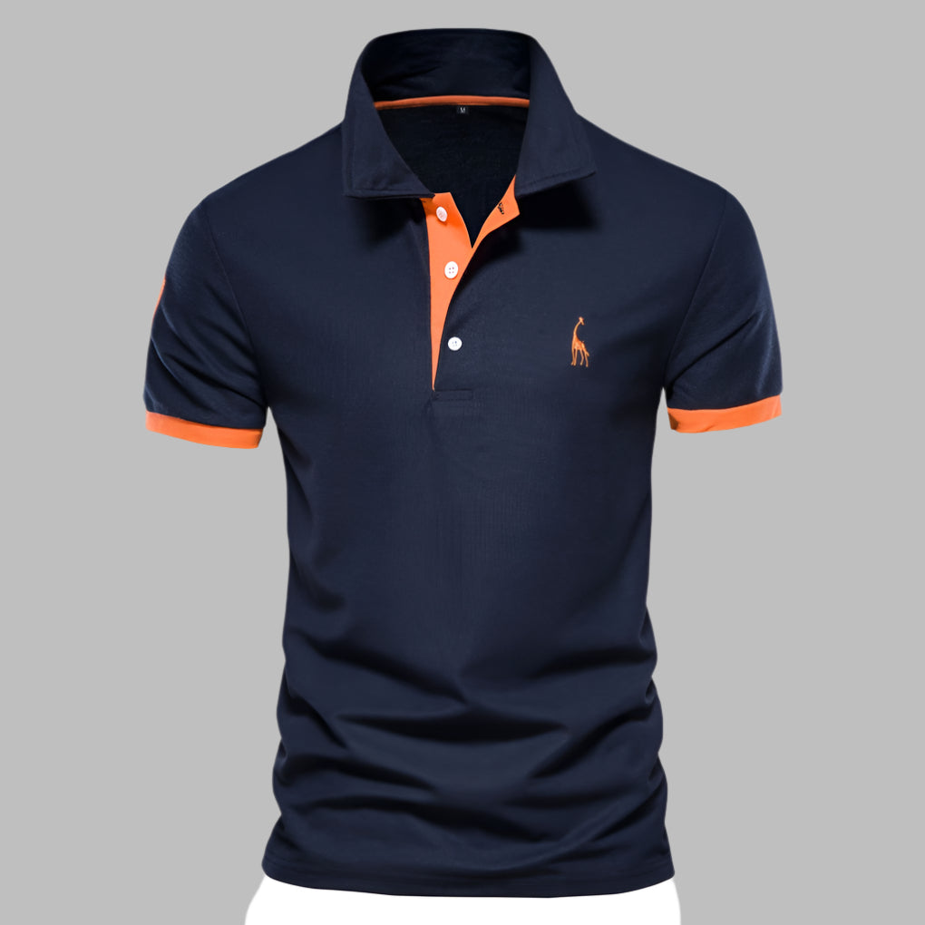 High-quality men's classic fit polo shirt with smart contrast trim, designed for modern and comfortable style.